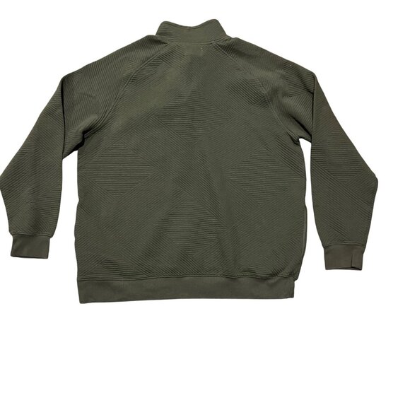 Goodfellow & Co Olive Green‎ Textured Quarter Snap Pullover Sweatshirt XL - Picture 2 of 4